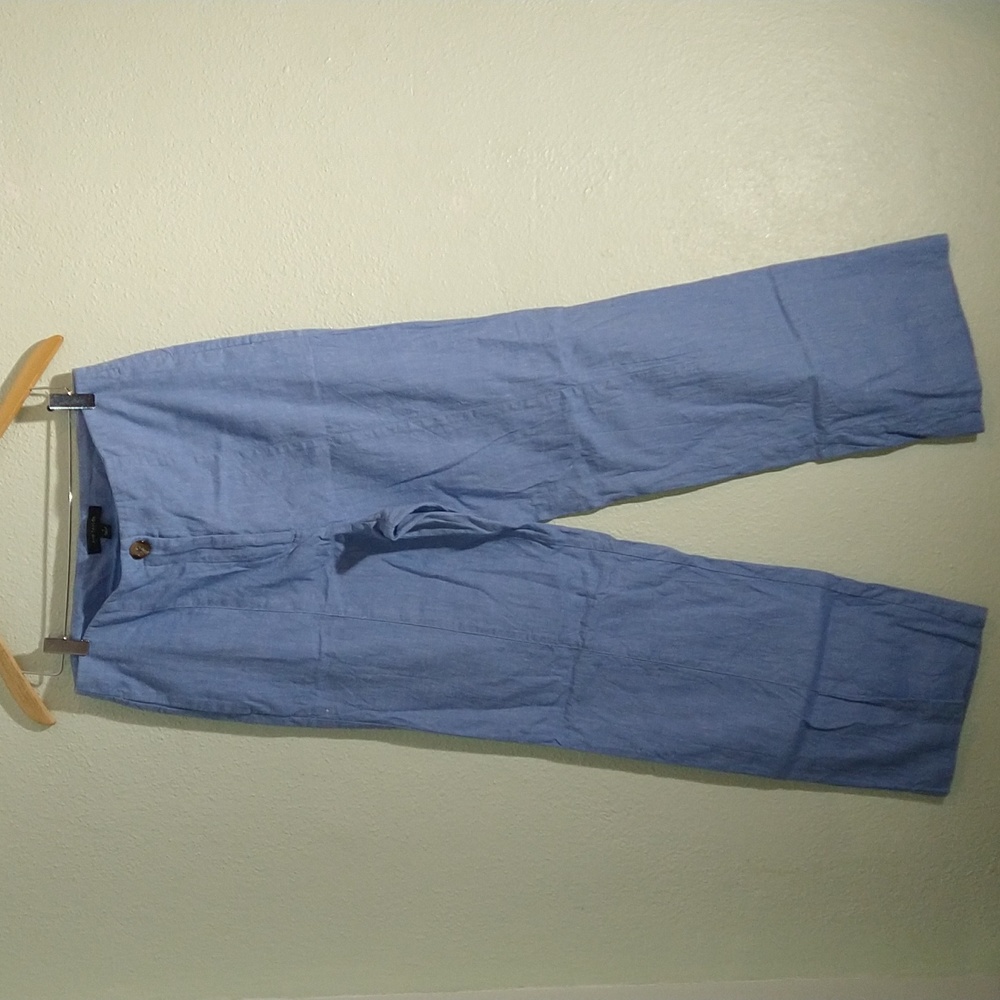Ann Taylor Wide Leg Linen Blend Pants
